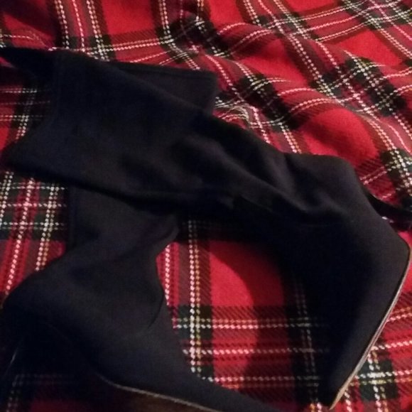 Donald J Pilner Black Fabric Boot - Size 8 - Picture 3 of 10